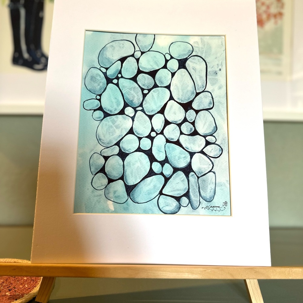Hand-Made New Watercolor Art Pebbles - Picture 4 of 6